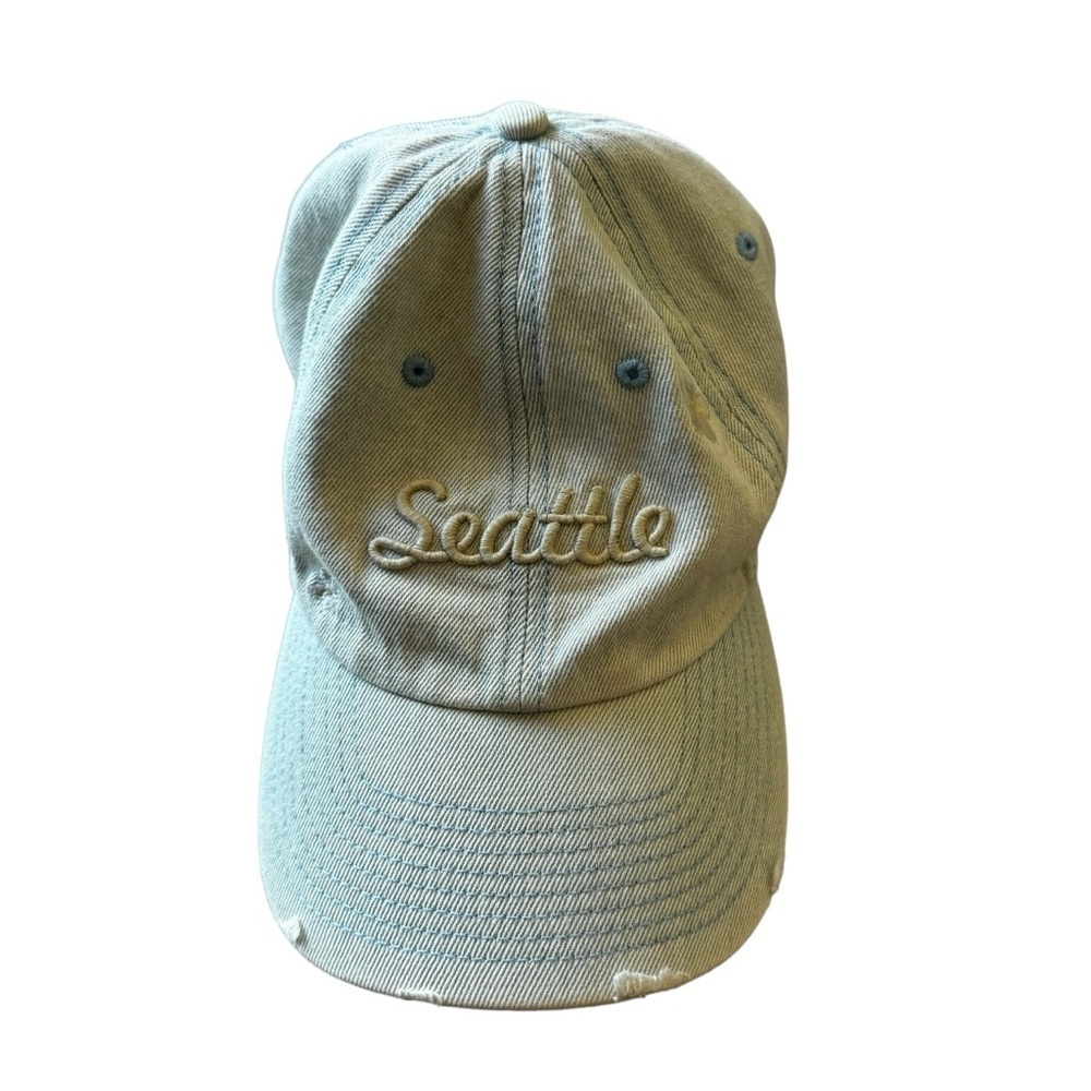 American Needle Seattle Weathered Embroidered Baseball Cap One Size Adjustable